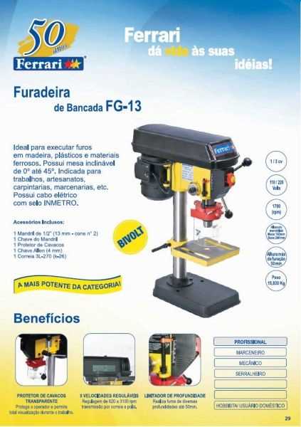 Furadeira Ferrari FG 13B 
